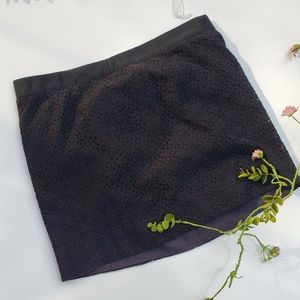J. CREW 🖤 Black Lace Mini Skirt - Size 8